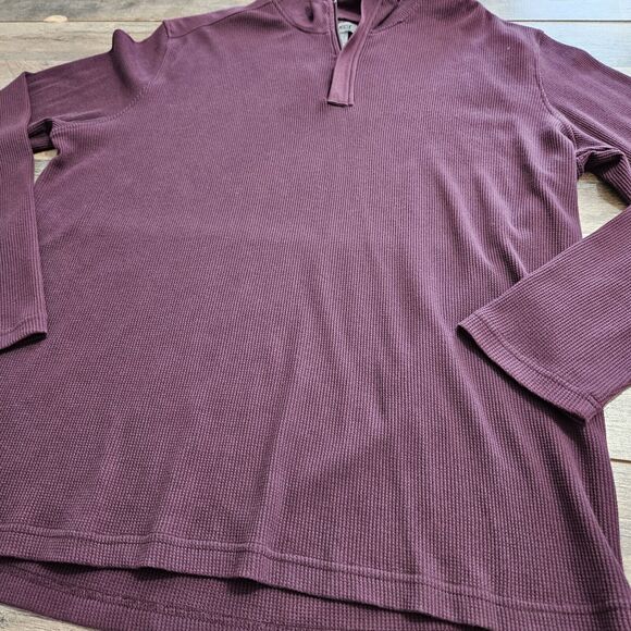 Spring + Mercer Shirt Mens 2XL Purple Long Sleeve Cotton Blend 1/4 Zip Pullover - Picture 2 of 9